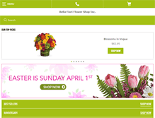 Tablet Screenshot of bellafioriflower.com